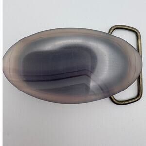 Minimalist Banded Agate Vintage Belt Buckle